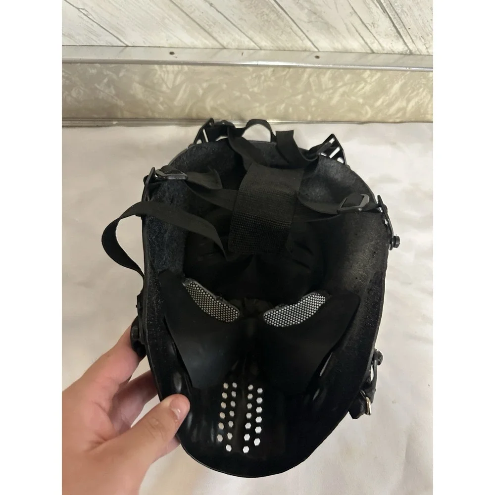 Tactical Mask Paint Ball Full Face Black And White